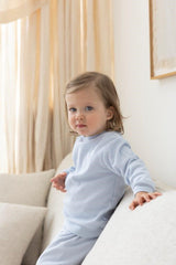 Feetje pyjama wafel babyblue