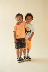 Sturdy Short AOP Antraciet - Checkmate