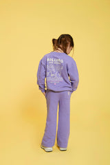 Jubel Sweater met backprint Paars - Rolling into Spring