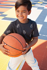 Sturdy T-shirt AOP Antraciet - Run the Day