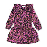 Jubel Jurk ruches AOP - Flowers For Life Marine