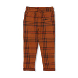 Sturdy Geruite broek - Fly Wild Hazelnoot