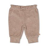 Feetje Broek badstof AOP Taupe melange - Little Rosebud