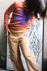 Lötiekids corduroy pants bird toasted