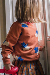 Lötiekids sweater dogs all over clay