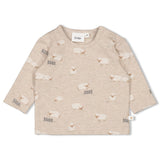 Feetje Longsleeve AOP Taupe melange - Sleepy Sheepy