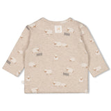 Feetje Longsleeve AOP Taupe melange - Sleepy Sheepy