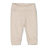 Feetje Broek rib met streep Taupe melange - Sleepy Sheepy