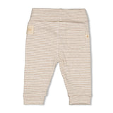 Feetje Broek rib met streep Taupe melange - Sleepy Sheepy