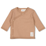 Feetje Overslagshirt rib Hazelnoot - Howdy