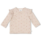 Feetje Overslagshirt rib AOP Taupe melange - Morning Sun