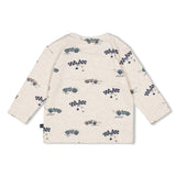 Feetje Longsleeve AOP Offwhite melange - Let's Go