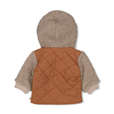 Feetje Bouclé jasje met capuchon Bruin - Wild World