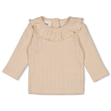 Feetje Longsleeve pointelle rib Offwhite - Woodland Bloom
