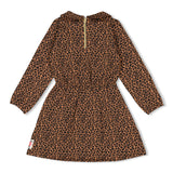 Jubel Jurk AOP Bruin - Queen of Hearts