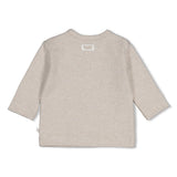 Feetje Longsleeve streep Bruin melange - The Cuddle Company