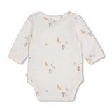 Feetje Wikkelromper AOP Offwhite - Over the Moon for You