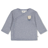 Feetje Overslagshirt rib Blauw melange - Breakfast Buddy