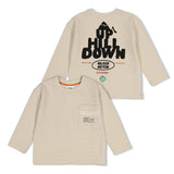 Sturdy Longsleeve met backprint oversized Offwhite - Mountain top
