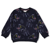 Sturdy Sweater AOP relaxed fit d.Blauw - Rock the Earth