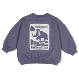 Sturdy Sweater met backprint oversized Blauw - Rock the Earth