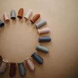 Mushie babytandenborstels sand/Cambridge blue - 2 st