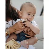 Mushie babytandenborstels sand/Cambridge blue - 2 st