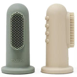 Mushie babytandenborstels sand/Cambridge blue - 2 st