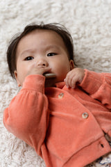 House of Jamie puff vest spicy blush