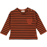 Búho baby sailor stripes sweatshirt rust