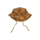 Búho zonnehoedje ruit brown sugar