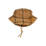 Búho zonnehoedje ruit brown sugar