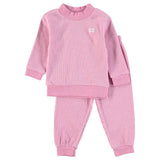 Feetje pyjama wafel pink melange