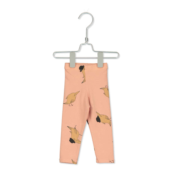 Lötiekids baby legging birds hats pale pink