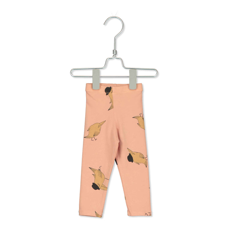 Lötiekids baby legging birds hats pale pink
