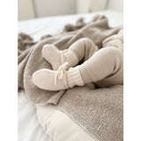 Petite Noé strikslofjes Merinowol offwhite