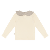 House of Jamie Collar Tee Cream & Shimmer Beige