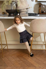 House of Jamie Collar Tee Cream & Shimmer Beige