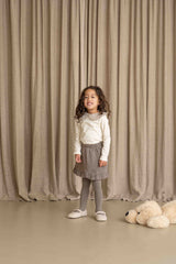House of Jamie Collar Tee Cream & Shimmer Beige