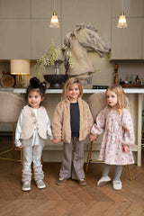 House of Jamie Flared Pants Sandshell Zig Zag