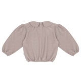 House of Jamie Puff Balloon Collar Jumper Mauve Rose