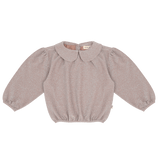 House of Jamie Puff Balloon Collar Jumper Mauve Rose