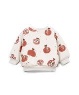 Play Up baby printed fleece sweater POMEGRANATE
