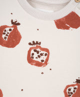 Play Up baby printed fleece sweater POMEGRANATE