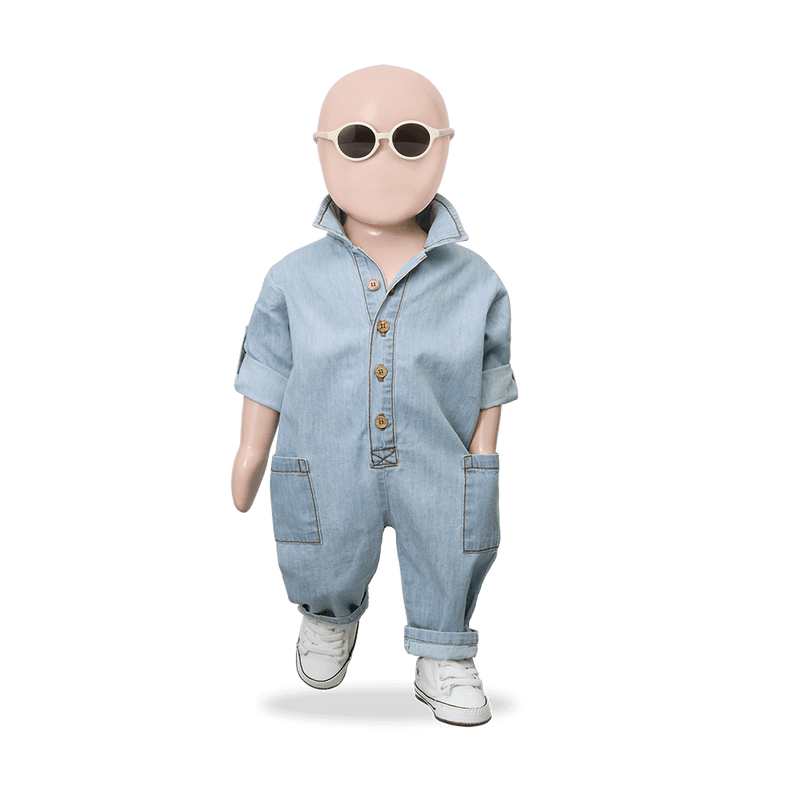 1+ in the family Massimo overall denim