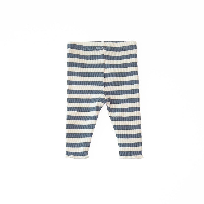 Play Up striped rib legging sea girl