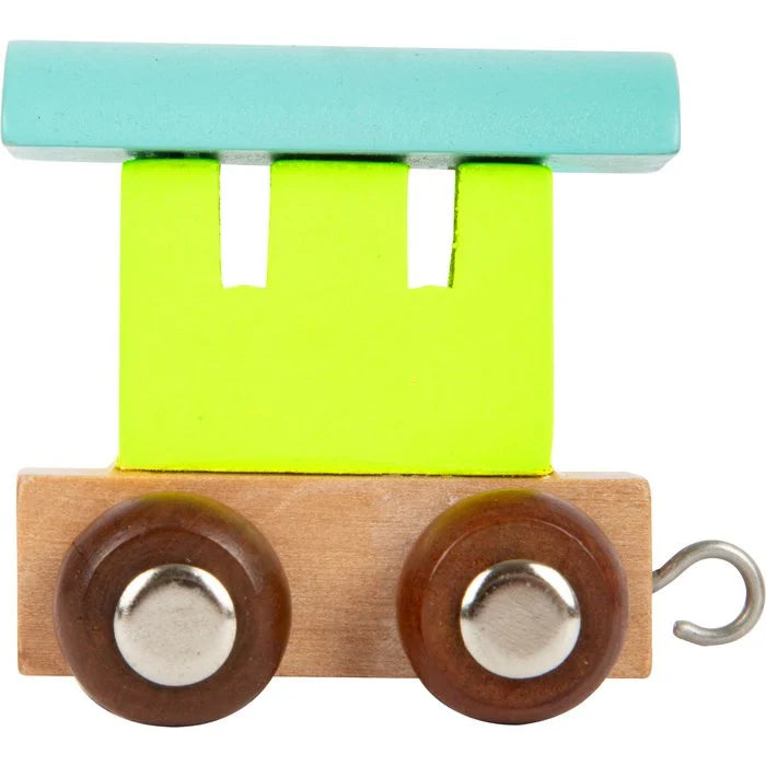 Small Foot lettertrein hout wagon pastel