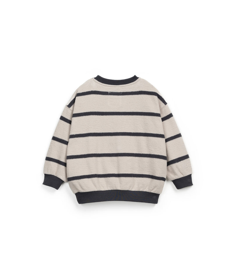 Play Up striped fleece sweater sheep