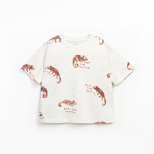 Play Up printed rib t-shirt Grés