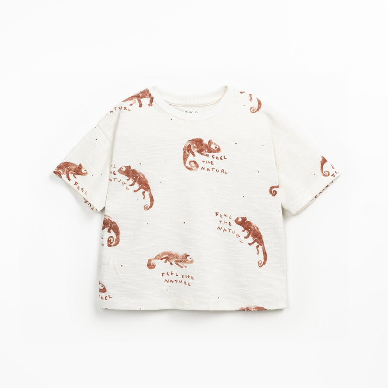 Play Up printed rib t-shirt Grés